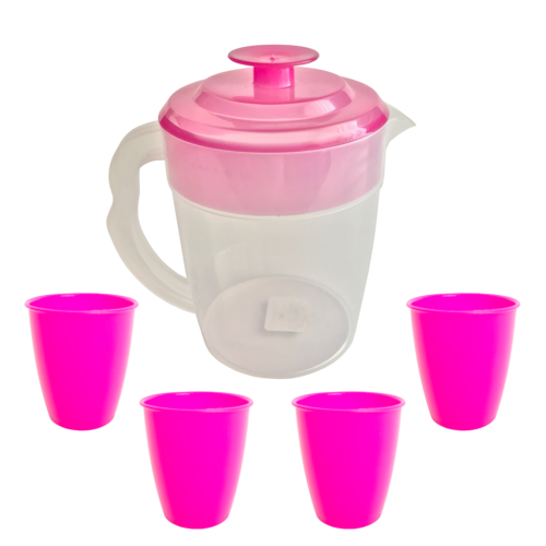 Jgo. Jarra POP 1 Lt Con Vasos