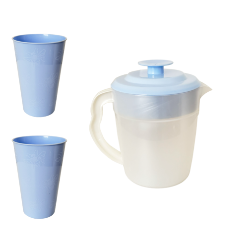 JGO JARRA POP PERLA 1 LT CON VASOS