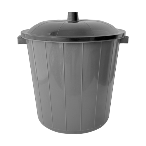 Cesto Pop Gris C/Tapa