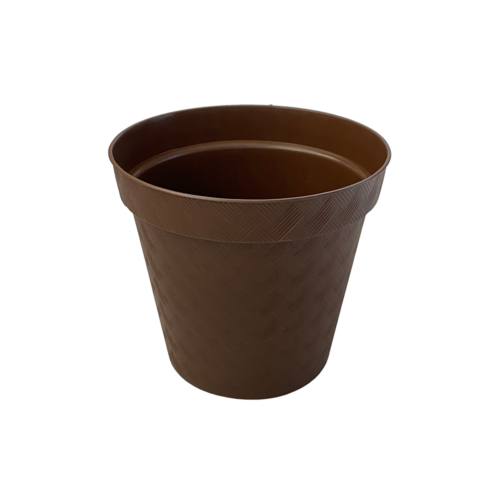 0113C Maceta Bejuco 4 Chocolate