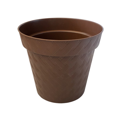 0115C Maceta Bejuco 6 Chocolate