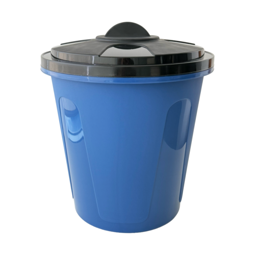 0185A Cesto Pooky 32 Lt C/Tapa Eco Azul