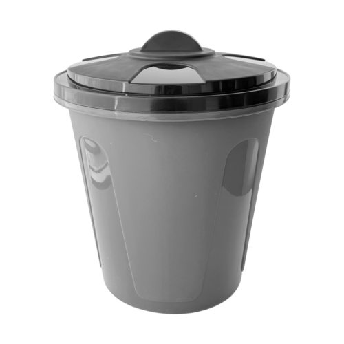 0185G Cesto Pooky 32 Lt C/Tapa Eco Gris