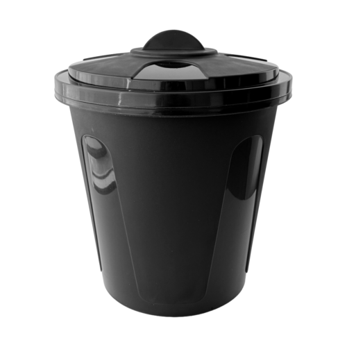0185N Cesto Pooky 32 Lt C/Tapa Eco Negro