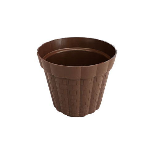 0213C Maceta Bamboo 4 Chocolate