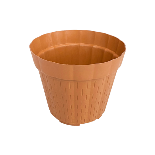 0214B Maceta Bamboo 5 Barro