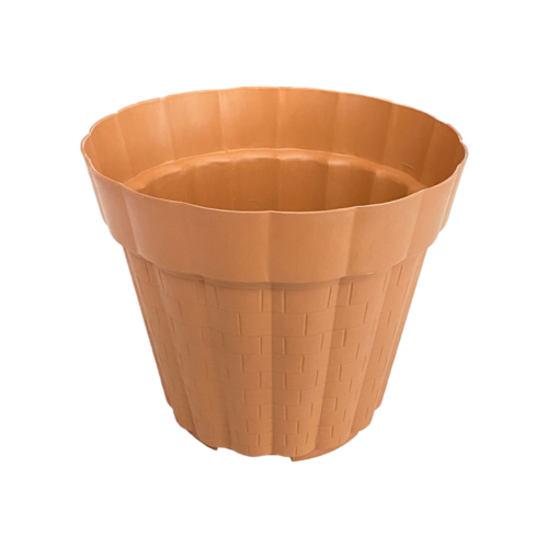0215B Maceta Bamboo 6 Barro