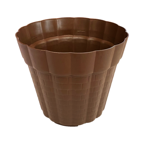 0216C Maceta Bamboo 7 Chocolate