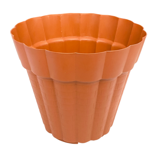 0217B Maceta Bamboo 8 Barro