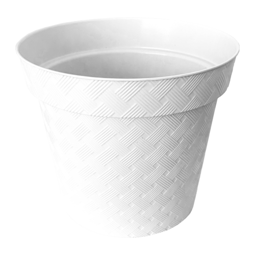 0225BL Maceta Bejuco 8 Eco Blanco