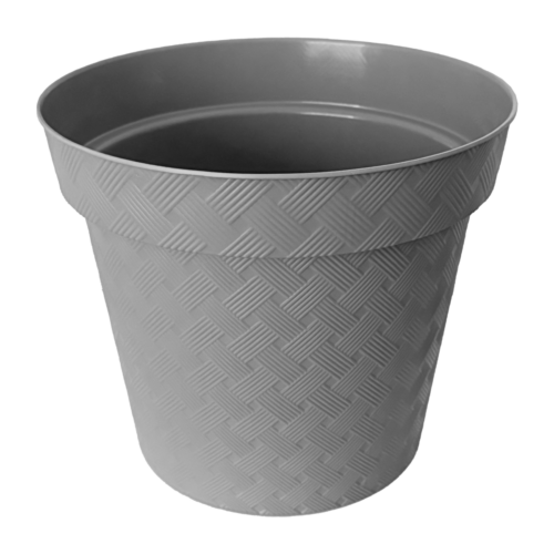 0225GR Maceta Bejuco 8 Eco Gris